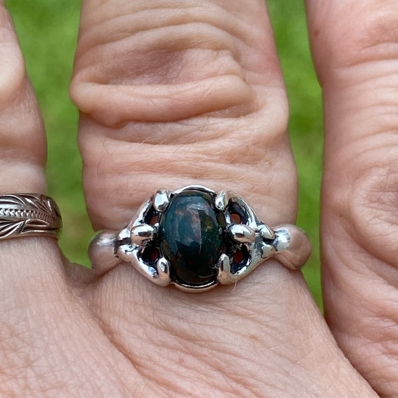 GODDESS Ring .925 Sterling Silver w/ Lapis Lazuli - Picture 10 of 11